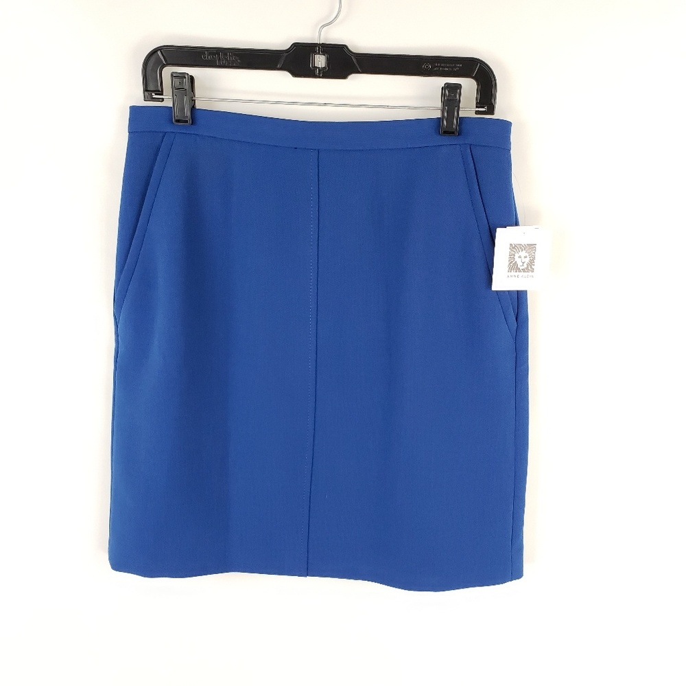Ann Klein Blue Business Casual Skirt Size 6